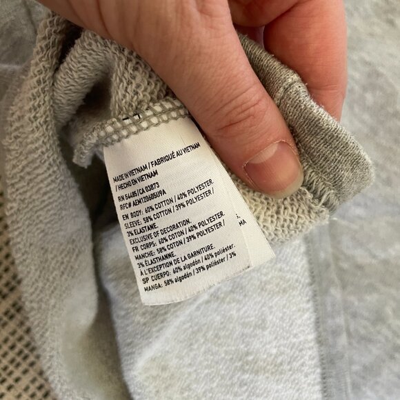 American Eagle Heather Grey Sweatshirt with Paisley Cutouts - Picture 5 of 5